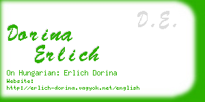 dorina erlich business card